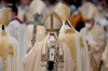 Pope Francis leaves at the end of a mass in which he ordained as bishops Andres Gabriel Ferrada Moreira and Guido Marini, in St. Peter's Basilica at the Vatican, Sunday, Oct. 17, 2021. The Vatican says Pope Francis is willing to visit Canada, as Indigenous leaders call on him apologize for the Catholic Church's role in residential schools. THE CANADIAN PRESS/AP-Alessandra Tarantino