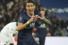 PSG's Angel Di Maria celebrates after scoring his side's second goal during the French League One soccer match between Paris Saint-Germain and Lille at the Parc des Princes stadium in Paris, France, Friday, Oct. 29, 2021. (AP Photo/Michel Euler)