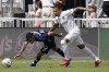 New York City FC midfielder Santiago Rodriguez, left, and Inter Miami midfielder Gregore battle for the ball during the first half of an MLS soccer match, Saturday, Oct. 30, 2021, in Fort Lauderdale, Fla. (AP Photo/Wilfredo Lee)