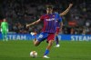Barcelona's Nico González Iglesias has a shot during the La Liga soccer match between Barcelona and Alaves at the Camp Nou stadium in Barcelona, Spain Saturday, Oct. 30, 2021. (AP Photo/Joan Monfort)