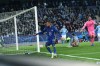 Chelsea's Hakim Ziyech scores his teams first goal, during the Champions League group stage Group H soccer match between Malmo FF and Chelsea at Malmo Stadion, in Malmo, Sweden, Tuesday Nov. 2, 2021. (Andreas Hillergren/TT News Agency via AP)