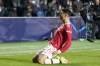 Manchester United's Cristiano Ronaldo celebrates after scoring his side's second goal during the Champions League group F soccer match between Atalanta and Manchester United, at the Stadio di Bergamo, in Bergamo, Italy, Tuesday, Nov. 2, 2021. (AP Photo/Luca Bruno)