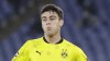 FILE-Borussia Dortmund's Gio Reyna during the Champions League group F soccer match between Lazio and Borussia Dortmund at the Olympic stadium in Rome, Tuesday, Oct. 20, 2020. Borussia Dortmund coach Marco Rose says American attacking midfielder Gio Reyna faces a longer-than-expected time on the sidelines after suffering complications with his thigh injury. (AP Photo/Gregorio Borgia, file)