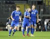 Empoli players celebrate a goal during the Serie A soccer match between Empoli and Genoa, at the Carlo Castellani stadium in Empoli, Italy, Friday, Nov. 5, 2021. (Marco Bucco/LaPresse via AP)