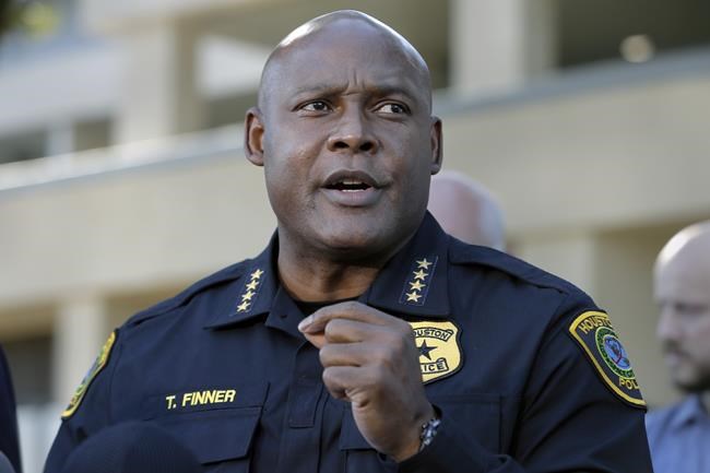 Houston Police Chief Troy Finner speaks during a news conference, Saturday, Nov. 6, 2021, in Houston, after several people died and scores were injured during a music festival the night before. (AP Photo/Michael Wyke)