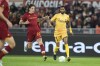 Roma's Nicolo Zaniolo, left, and Bodo Glimt's Amahl Pellegrino vie for the ball during the Europa conference league soccer match between Roma and Bodo Glimt at Rome's Olympic Stadium, Thursday, Nov. 4, 2021. (AP Photo/Alessandra Tarantino)
