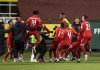 Team Canada celebrates a goal against Costa Rica during second half World Cup qualifier soccer action in Edmonton on Friday, November 12, 2021. THE CANADIAN PRESS/Jason Franson