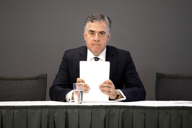 Rogers President and CEO Joe Natale attends the company's AGM in Toronto on Thursday, April 18, 2019. Rogers Communications Inc. says Natale has left as president and CEO. THE CANADIAN PRESS/Chris Young