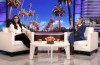 In this photo released by Warner Bros., talk show host Ellen DeGeneres, right, appears with Meghan, The Duchess of Sussex, during a taping of 
