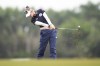 Nelly Korda takes a swing on the 18th hole during the first round of the CME Group Tour Championship LPGA golf tournament in Naples, Fla., Thursday, Nov. 18, 2021. (Landon Bost/Naples Daily News via AP)