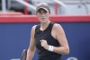 Canada's Rebecca Marino reacts during second round National Bank Open women's tennis tournament action against Paula Badosa, of Spain, in Montreal, Wednesday, Aug. 11, 2021. Marino is among the professional tennis players that have publicly supported the efforts to find missing Chinese star Peng Shuai. THE CANADIAN PRESS/Paul Chiasson
