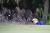 Georgia Hall hits out of a bunker during the first round of the CME Group Tour Championship LPGA golf tournament in Naples, Fla., Thursday, Nov. 18, 2021. (Landon Bost/Naples Daily News via AP)