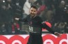 PSG's Lionel Messi celebrates after scoring his side's third goal during French League One soccer match between Paris Saint-Germain and Nantes at the Parc des Princes stadium in Paris, France, Saturday, Nov. 20, 2021. (AP Photo/Michel Euler)
