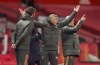 FILE - Manchester United's manager Ole Gunnar Solskjaer, centre, reacts as he watches play during the English Premier League soccer match between Manchester United and West Ham United at Old Trafford, Manchester, England, Sunday, March. 14, 2021. Manchester United has fired Ole Gunnar Solskjaer after three years as manager after a fifth loss in seven Premier League games. United said a day after a 4-1 loss to Watford that “Ole will always be a legend at Manchester United and it is with regret that we have reached this difficult decision.