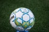 A game ball for the Canadian Premier League is seen during a match between York United FC and Forge Hamilton FC in CPL soccer action at York Lions Stadium in Toronto on Friday, July 30, 2021. Forge FC will play Pacific FC for a Canadian Premier League title after defeating local rivals York United FC 3-1 in Sunday's semifinal. THE CANADIAN PRESS/ Tijana Martin