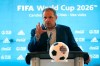 Victor Montagliani, FIFA vice president and CONCACAF, speaks during a news conference at Hard Rock Stadium, Thursday, Sept. 23, 2021, in Miami Gardens, Fla.&nbsp; THE CANADIAN PRESS/AP-Lynne Sladky