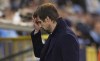Zenit's coach Sergei Semak gestures, during the group H Champions League soccer match between Malmo FF and Zenit St Petersburg at Malmo New Stadium, in Malmo, Sweden, Tuesday, Nov. 23, 2021. (Andreas Hillergren/TT News Agency via AP)