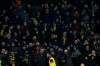 Young Boys' Jordan Siebatcheu, celebrates after scoring a goal, during the Group F Champions League soccer match between Young Boys and Atalanta at the Wankdorf stadium in Bern, Switzerland, Tuesday, Nov. 23, 2021. (Anthony Anex/Keystone via AP)