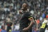 Ajax's Sebastien Haller celebrates scoring his side's second goal during the Champions League group C soccer match between Besiktas and Ajax at the Vodafone Park Stadium in Istanbul, Turkey, Wednesday, Nov. 24, 2021. (AP Photo)