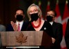 Minister of Mental Health and Addictions and Associate Minister of Health Carolyn Bennett at a news conference after the federal cabinet was sworn in, in Ottawa, on Tuesday, Oct. 26, 2021. Some provinces are pushing back against an election promise by the Liberals to offer a new mental heath transfer. THE CANADIAN PRESS/Justin Tang
