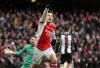 Arsenal's Gabriel Martinelli celebrates after scoring his side's second goal during the English Premier League soccer match between Arsenal and Newcastle United at Emirates stadium in London, Saturday, Nov. 27, 2021. (AP Photo/Kirsty Wigglesworth)