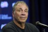FILE - New England Revolution head coach Bruce Arena listens to a question during a news conference after an MLS soccer match against CF Montreal, Sunday, July 25, 2021, in Foxborough, Mass. Bruce Arena won a record fourth Major League Soccer Coach of the Year award on Monday, Nov. 29, after leading the New England Revolution to a league-record 73 points.(AP Photo/Mary Schwalm, File)