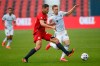 Toronto FC defender Omar Gonzalez (44) and Chicago Fire forward Robert Beric (27) battle for the ball during first half MLS soccer action in Toronto on October 3, 2021. THE CANADIAN PRESS/Cole Burston