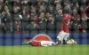 Manchester United's Fred, left, celebrates with Manchester United's Anthony Elanga after scoring his side's opening goal during the English Premier League soccer match between Manchester United and Crystal Palace at Old Trafford stadium in Manchester, England, Sunday, Dec. 5, 2021. (AP Photo/Jon Super)