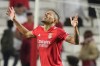 Benfica's Gilberto celebrates after scoring his side's second goal during the Champions League group E soccer match between Benfica and Dynamo Kyiv at the Luz stadium in Lisbon, Wednesday, Dec. 8, 2021. (AP Photo/Armando Franca)