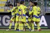 Juventus' Alvaro Morata, 3rd right, celebrates scoring his side's opening goal during the Serie A soccer match between Venezia and Juventus, at the Penzo atdium in Venice, Italy, Saturday, Dec. 11, 2021. (Paola Garbuio/LaPresse via AP)