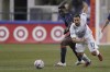 FILE - Seattle Sounders defender Yeimar Gomez, left, and Los Angeles Galaxy midfielder Sebastian Lletget, right, eye the ball during the first half of an MLS soccer match, Monday, Nov. 1, 2021, in Seattle. Midfielder Sebastian Lletget was acquired by Major League Soccer's New England Revolution from the LA Galaxy on Thursday, Dec. 16, 2021, for $500,000 in 2022 and 2023 general allocation money. (AP Photo/Ted S. Warren, File)