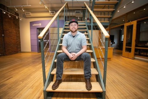 Simon Cusack, co-founder of Rafflebox, poses for a photo at the company's office in Halifax on Thursday, December 16, 2021. THE CANADIAN PRESS/Kelly Clark