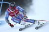 France's Mathieu Faivre speeds down the course during an alpine ski, men's World Cup giant slalom, in Alta Badia, Italy, Sunday, Dec.19, 2021. (AP Photo/Gabriele Facciotti)