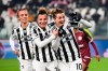 Cristiana Girelli of Juventus celebrates after scoring a goal during the Women's Champions League soccer match between Juventus and Servette in Turin, Italy Thursday Dec. 16, 2021. (Fabio Ferrari/LaPresse via AP)