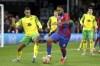 Crystal Palace's Jordan Ayew controls the ball during the Premier League match between Crystal Palace and Norwich City at Selhurst Park, London, Tuesday Dec. 28, 2021. (Steven Paston/PA via AP)