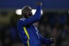 Chelsea's Romelu Lukaku celebrates after scoring his side's opening goal during the English Premier League soccer match between Chelsea and Brighton at Stamford Bridge Stadium in London, England, Wednesday, Dec. 29, 2021. (AP Photo/Alastair Grant)