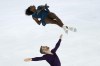Vanessa James and Eric Radford, of Canada, compete in the Pairs Free Skating during the ISU figure skating France's Trophy, in Grenoble, French Alps, France, Saturday, Nov. 20, 2021.&nbsp;Recent positive COVID-19 tests could keep James and Radford out of Canadian figure skating's Olympic trials this week.&nbsp;THE CANADIAN PRESS/AP-Francois Mori
