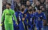 Chelsea's Kai Havertz celebrates with teammates after scoring his side's opening goal during the English League Cup semifinal first leg soccer match between Chelsea and Tottenham Hotspur at Stamford Bridge stadium in London, Wednesday, Jan. 5, 2022. (AP Photo/Kirsty Wigglesworth)