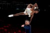 Vanessa James and Eric Radford perform their routine during the senior pairs short program at the National Skating Championships in Ottawa, Friday, Jan. 7, 2022.&nbsp;James and Radford withdrew from the pairs competition at the Canadian figure skating championships before Saturday's free program. THE CANADIAN PRESS/Adrian Wyld