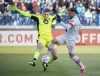 CF Montreal's goalkeeper Sebastian Breza makes a save against Toronto FC's Nick DeLeon during second half Canadian Championship soccer action in Montreal, Sunday, Nov. 21, 2021.&nbsp;Breza will return to CF Montreal on loan from Bologna FC 1909 for the 2022 season, the Major League Soccer team said Sunday. THE CANADIAN PRESS/Graham Hughes