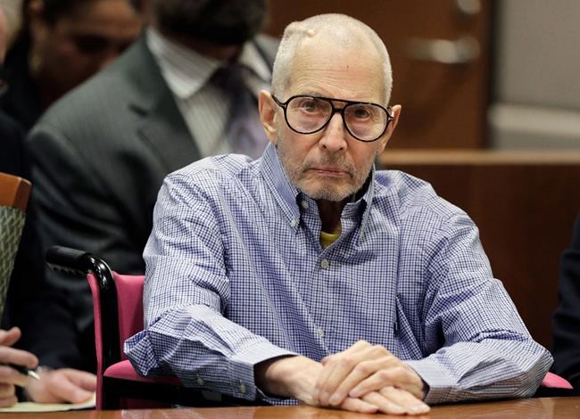 FILE - In this Dec. 21, 2016 file photo, Robert Durst sits in a courtroom in Los Angeles. Durst, the wealthy New York real estate heir and failed fugitive who was dogged for decades with suspicion in the disappearance and deaths of those around him before he was convicted of killing his best friend and sentenced to life in prison, died on Monday, Jan. 10, 2022. He was 78. (AP Photo/Jae C. Hong, Pool, File)