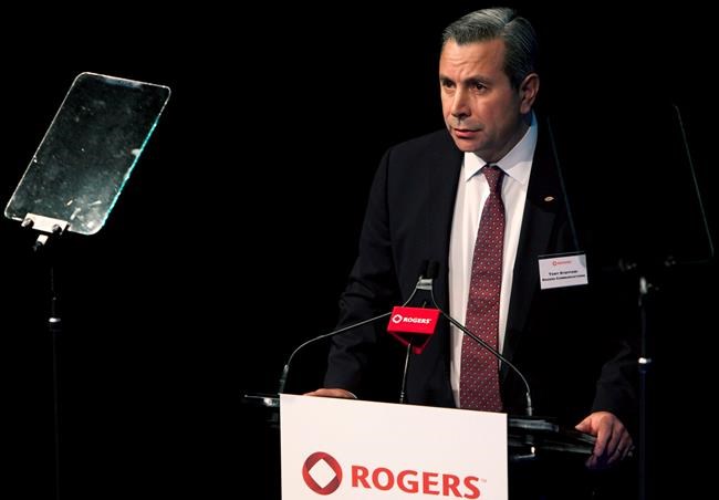 Tony Staffieri, executive vice president and CFO, speaks at the Rogers annual general meeting in Toronto on Monday, April 23, 2013. THE CANADIAN PRESS/Matthew Sherwood