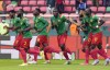 Cameroon's Andre-Frank Zambo Anguissa, far left, with teammates celebrate after scoring a goal during the African Cup of Nations 2022 group A soccer match between Cameroon and Ethiopia at the Ahmadou Ahidjo stadium in Yaounde, Cameroon, Thursday, Jan. 13, 2022. (AP Photo/Themba Hadebe)