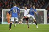 Sparta's David Pavelka, center, competes for the ball with Rangers' Scott Arfield, right, during the Europa League group A soccer match between Rangers and Sparta Prague at Ibrox Stadium, in Glasgow, England, Thursday, Nov. 25, 2021.&nbsp;Former Canada captain Scott Arfield has announced his retirement from international soccer. THE CANADIAN PRESS/AP-Scott Heppell