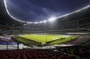 FILE - The stands of the Azteca stadium are seen empty of fans prior ti a World Cup qualifying soccer match between Mexico and Jamaica in Mexico City on Sept. 2, 2021. Mexico was punished by FIFA with one game without fans in the stadium because of homophobic chants heard from the stands during the Olympic qualifying matches in March. The Mexican Soccer Federation says any fan caught screaming a homophobic chant at its matches will face a five-year ban from national team games. (AP Photo/Eduardo Verdugo, File)