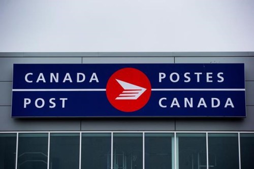 The Canada Post logo is seen on the outside the company's Pacific Processing Centre, in Richmond, B.C., on Thursday June 1, 2017.&nbsp;Canada Post says it is seeking 