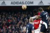 Burnley's James Tarkowski, right, jumps for the ball with Arsenal's Alexandre Lacazette, front second right, and Arsenal's Bukayo Saka during the English Premier League soccer match between Arsenal and Burnley at Emirates stadium in London, Sunday, Jan. 23, 2022. (AP Photo/David Cliff)