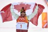 Canada's Mikael Kingsbury celebrates after winning the men's moguls at the 2018 Winter Olympic Games at Phoenix Snow Park in Pyeongchang, South Korea, Monday, Feb. 12, 2018. THE CANADIAN PRESS/Jonathan Hayward
