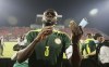 Senegal's Kalidou Koulibaly, celebrates at the end of the African Cup of Nations 2022 round of 16 match between Senegal and Cape Verde at Kouekong Stadium, Bafoussam, Cameroon, Tuesday, Jan. 25, 2022. (AP Photo/Sunday Alamba)