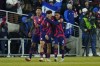 United States' Antonee Robinson (5) celebrates his goal with Chris Richards (15) and Tyler Adams (4) during the second half of a FIFA World Cup qualifying soccer match against El Salvador, Thursday, Jan. 27, 2022, in Columbus, Ohio. (AP Photo/Julio Cortez)